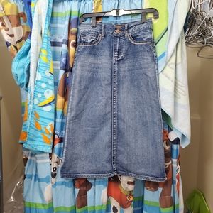 Cato Girls Long Denim Skirt Size 12